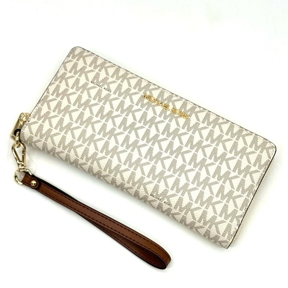 Michael Kors Large Travel Continental Wallet Wristlet
Vanilla/Brown - Picture 6 of 9